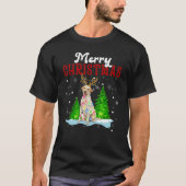 Merry Christmas Labrador Tree Lights Labrador Chri T-Shirt (Vorderseite)