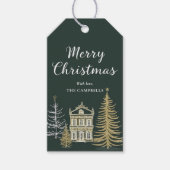 Merry Christmas Landscape, Holiday Gift Tag Geschenkanhänger (Vorderseite)