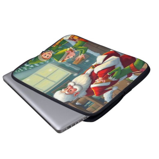 Merry Christmas  Laptopschutzhülle (Vorne Knopf)