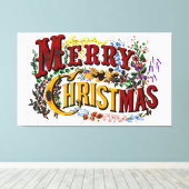 Merry Christmas Large Canvas Print - Customize Leinwanddruck (Insitu (Holzboden))