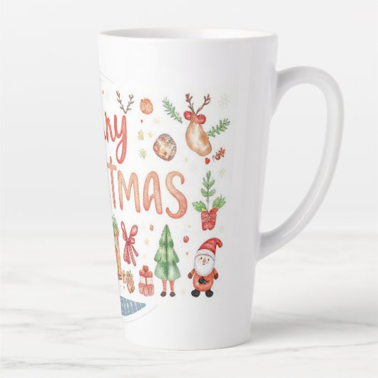 Merry christmas Latte Mug Milchtasse (Rechts)