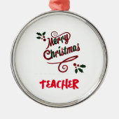 MERRY CHRISTMAS "LEHRER" ORNANAMENT ORNAMENT AUS METALL (Vorne)
