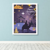 Merry Christmas. Leinwanddruck (Insitu (Holzboden))