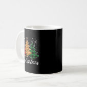 Merry Christmas Leopard Buffalo Plaid Christmas Tr Kaffeetasse (Vorderseite Links)