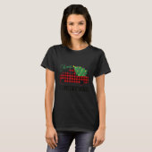 Merry Christmas Leopard Buffalo Truck Tree Red Pla T-Shirt (Vorne ganz)