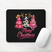 Merry Christmas Leopard Cowhide Nk Xmas Tree Rodeo Mousepad (Mit Mouse)