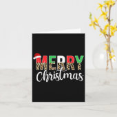 Merry Christmas Leopard Print Xmas Family Matching Karte (Gelbe Blume)