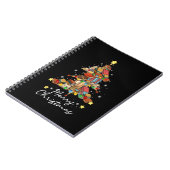 Merry Christmas Library Tree Book Reading Lover Li Notizblock (Linke Seite)