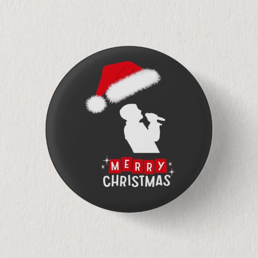Merry Christmas Library Tree Button (Vorderseite)