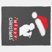 Merry Christmas Library Tree Fleecedecke (Vorderseite (Horizontal))