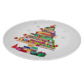 Merry Christmas Library Tree Schneidebrett (Ecke)
