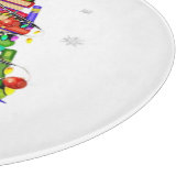 Merry Christmas Library Tree Schneidebrett (Ecke)