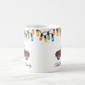 Merry Christmas Light Bulbs LKW-Baum Familienname Kaffeetasse (Mittel)