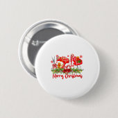 Merry Christmas Lights Hairstylist Tool Hairdresse Button (Vorne & Hinten)