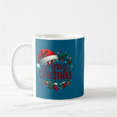 Merry Christmas Lights Red Santa Hat Family Men Wo Kaffeetasse (Links)