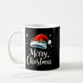 Merry Christmas Lights Red Santa Hat Xmas Family Kaffeetasse (Links)