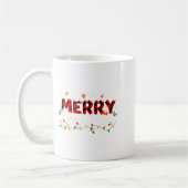 Merry Christmas Lights Red Santa Hat Xmas Family M Kaffeetasse (Links)