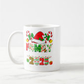 Merry Christmas Lights Red Santa Hat Xmas Family M Kaffeetasse (Links)