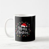 Merry Christmas Lights Red Santa Hat Xmas Family M Kaffeetasse (Links)