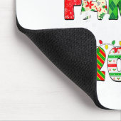Merry Christmas Lights Red Santa Hat Xmas Family M Mousepad (Ecke)