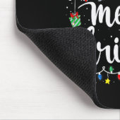 Merry Christmas Lights Red Santa Hat Xmas Family M Mousepad