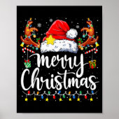 Merry Christmas Lights Red Santa Hat Xmas Family M Poster (Vorne)