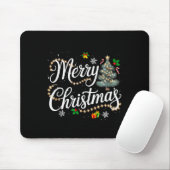 Merry Christmas Lights Red Santa Hat Xmas Men Wome Mousepad (Mit Mouse)