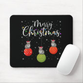 Merry Christmas Lights Santa Hat Ka Ugly Xmas T Sh Mousepad (Mit Mouse)