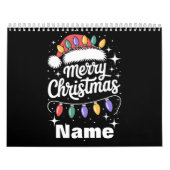 Merry Christmas Lights Santa Hat Personalized Gift Kalender (Titelbild)