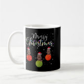Merry Christmas Lights Santa Hat Platypus Ugly Xma Kaffeetasse (Links)