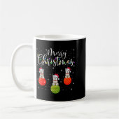 Merry Christmas Lights Santa Hat Westie Dog Ugly X Kaffeetasse (Links)