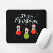 Merry Christmas Lights Santa Hat Westie Dog Ugly X Mousepad (Mit Mouse)