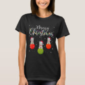 Merry Christmas Lights Santa Hat Westie Dog Ugly X T-Shirt (Vorderseite)