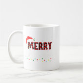 Merry Christmas Lights Santa Hat Xmas Family Match Kaffeetasse (Links)