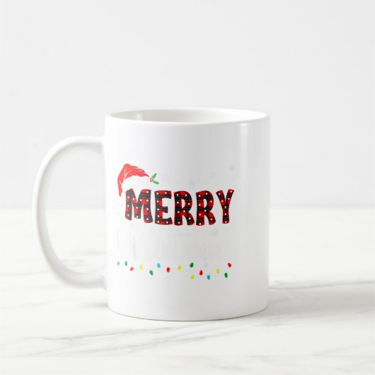 Merry Christmas Lights Santa Hat Xmas Family Match Kaffeetasse (Links)