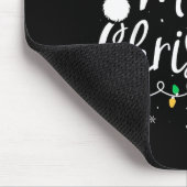 Merry Christmas Lights Santa Hat Xmas Family Match Mousepad (Ecke)