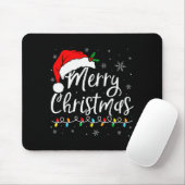 Merry Christmas Lights Santa Hat Xmas Family Match Mousepad (Mit Mouse)