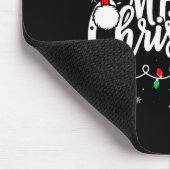Merry Christmas Lights Santa Hat Xmas Family Match Mousepad (Ecke)