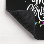 Merry Christmas Lights Santa Hat Xmas Family Match Mousepad (Ecke)