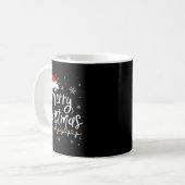 Merry Christmas Lights Santa Hat Xmas Kaffeetasse (Vorderseite Links)
