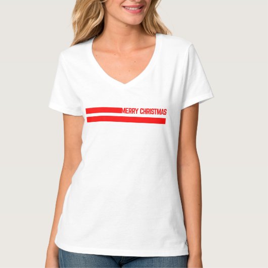 merry christmas lines T-Shirt (Vorderseite)