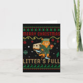 Merry Christmas Litter’s Full Funny Cat Xmas Ugly  Karte (Vorderseite)