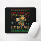 Merry Christmas Litter’s Full Funny Cat Xmas Ugly Mousepad (Mit Mouse)