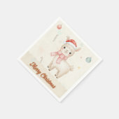 Merry Christmas Llama Paper Napkins Serviette (Ecke)