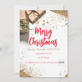 Merry Christmas Logo qr Code Promo Einladung