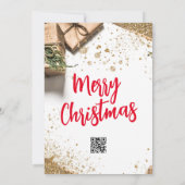 Merry Christmas Logo qr Code Promo Einladung (Rückseite)