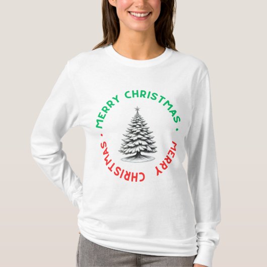 Merry Christmas Long Sleeve T-Shirt (Vorderseite)