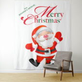 Merry Christmas Love Funny Santa Backdrop Wandteppich (Beispiel)