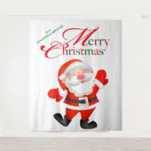 Merry Christmas Love Funny Santa Backdrop Wandteppich (Vorderseite)