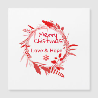 Merry Christmas Love & Hope card Magnetkarte